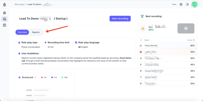 Overview Users Reports